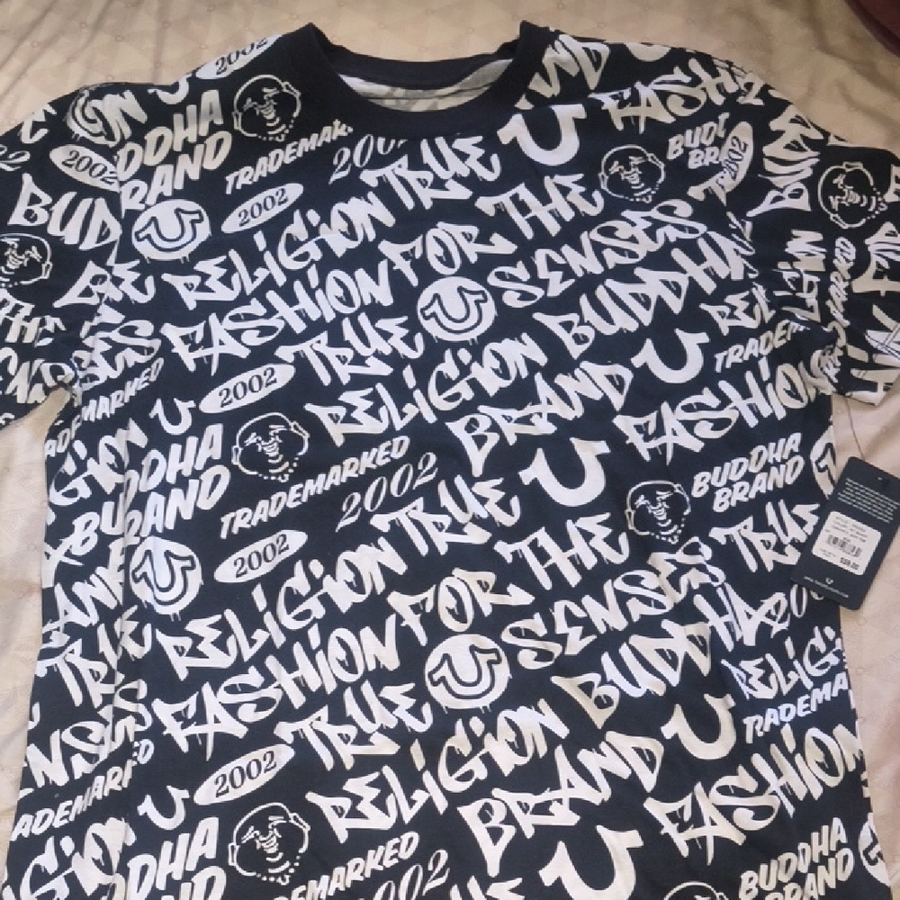 True Religion Black and White Graphic Tee